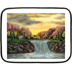 Brentons Waterfall - Ave Hurley - Artrave - Mini Fleece Blanket (two Sided) by ArtRave2