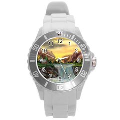 Brentons Waterfall - Ave Hurley - Artrave - Plastic Sport Watch (large) by ArtRave2