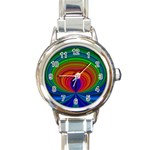 Design Round Italian Charm Watch Front