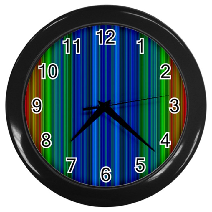 Strips Wall Clock (Black)