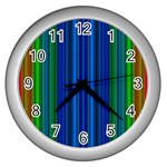 Strips Wall Clock (Silver) Front