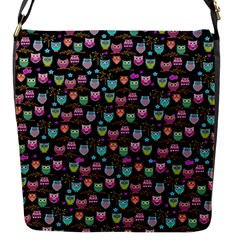 Happy Owls Flap Closure Messenger Bag (small)