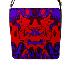 Abstract Flap Closure Messenger Bag (Large)