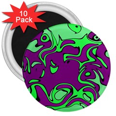 Abstract 3  Button Magnet (10 Pack) by Siebenhuehner