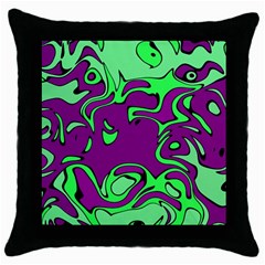 Abstract Black Throw Pillow Case by Siebenhuehner