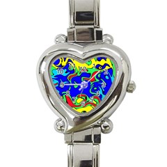 Abstract Heart Italian Charm Watch  by Siebenhuehner