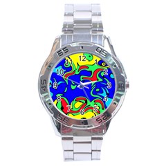 Abstract Stainless Steel Watch by Siebenhuehner