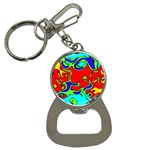 Abstract Bottle Opener Key Chain Front