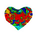 Abstract 16  Premium Heart Shape Cushion  Back