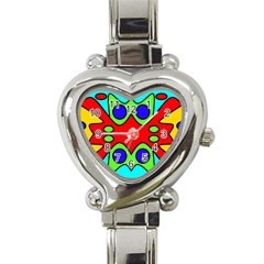 Abstract Heart Italian Charm Watch  by Siebenhuehner