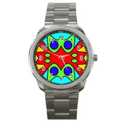 Abstract Sport Metal Watch by Siebenhuehner