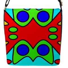 Abstract Flap Closure Messenger Bag (small)