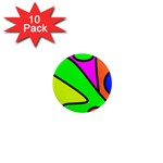 Abstract 1  Mini Button Magnet (10 pack) Front