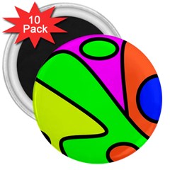 Abstract 3  Button Magnet (10 Pack) by Siebenhuehner