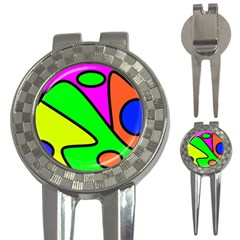 Abstract Golf Pitchfork & Ball Marker