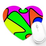 Abstract Mouse Pad (Heart) Front