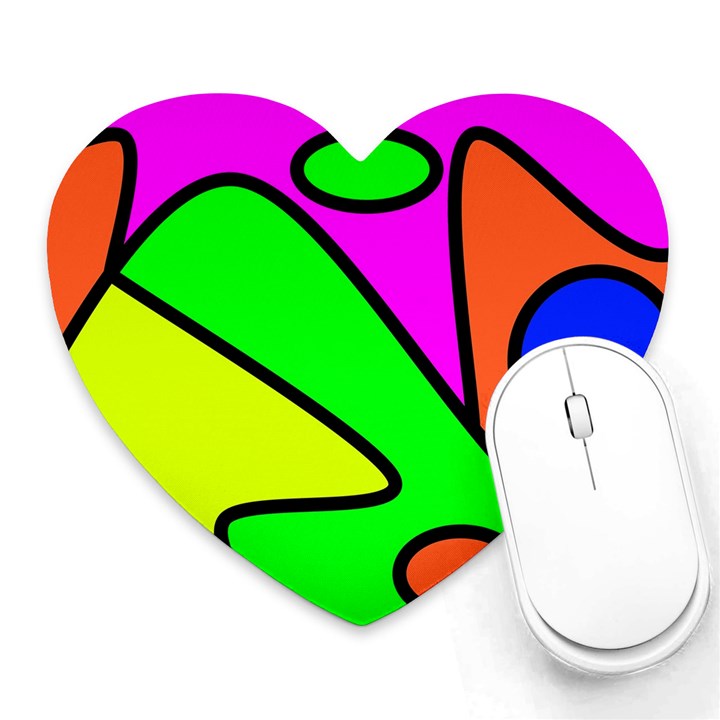 Abstract Mouse Pad (Heart)