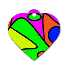 Abstract Dog Tag Heart (one Sided)  by Siebenhuehner