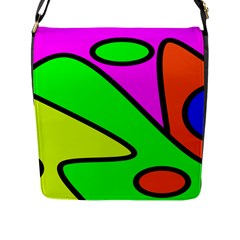 Abstract Flap Closure Messenger Bag (large) by Siebenhuehner