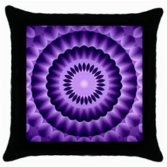 Mandala Black Throw Pillow Case