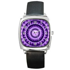 Mandala Square Leather Watch by Siebenhuehner