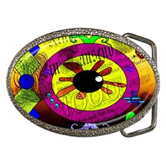 Abstract Belt Buckle (oval) by Siebenhuehner