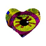 Abstract 16  Premium Heart Shape Cushion  Back