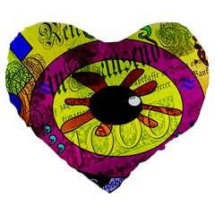 Abstract 19  Premium Heart Shape Cushion by Siebenhuehner