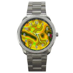 Abstract Sport Metal Watch