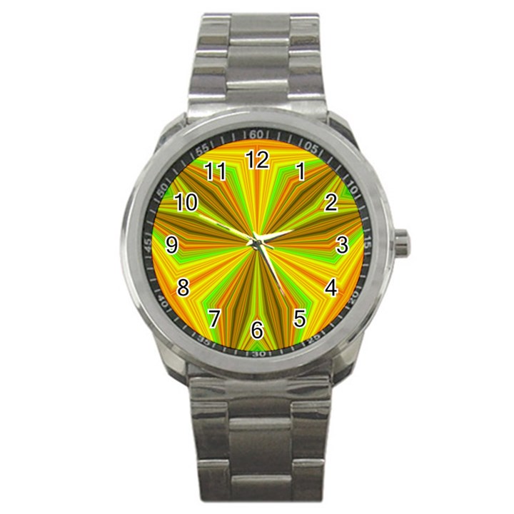 Abstract Sport Metal Watch