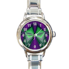 Abstract Round Italian Charm Watch by Siebenhuehner