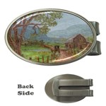  Amish Buggy Going Home  by Ave Hurley of ArtRevu ~ Money Clip (Oval) Front