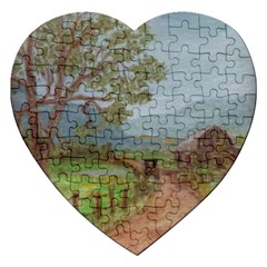  amish Buggy Going Home  By Ave Hurley Of Artrevu   Jigsaw Puzzle (heart) by ArtRave2