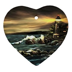  bridget s Lighthouse   By Ave Hurley Of Artrevu   Ornament (heart) by ArtRave2