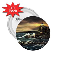  bridget s Lighthouse   By Ave Hurley Of Artrevu   2 25  Button (10 Pack) by ArtRave2