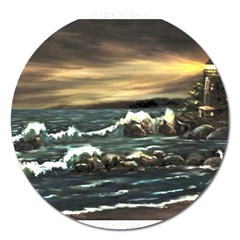  bridget s Lighthouse   By Ave Hurley Of Artrevu   Magnet 5  (round) by ArtRave2