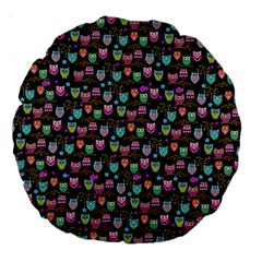 Happy Owls 18  Premium Round Cushion 