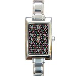 Happy Owls Rectangular Italian Charm Watch Front