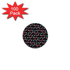 Happy Owls 1  Mini Button (100 Pack)