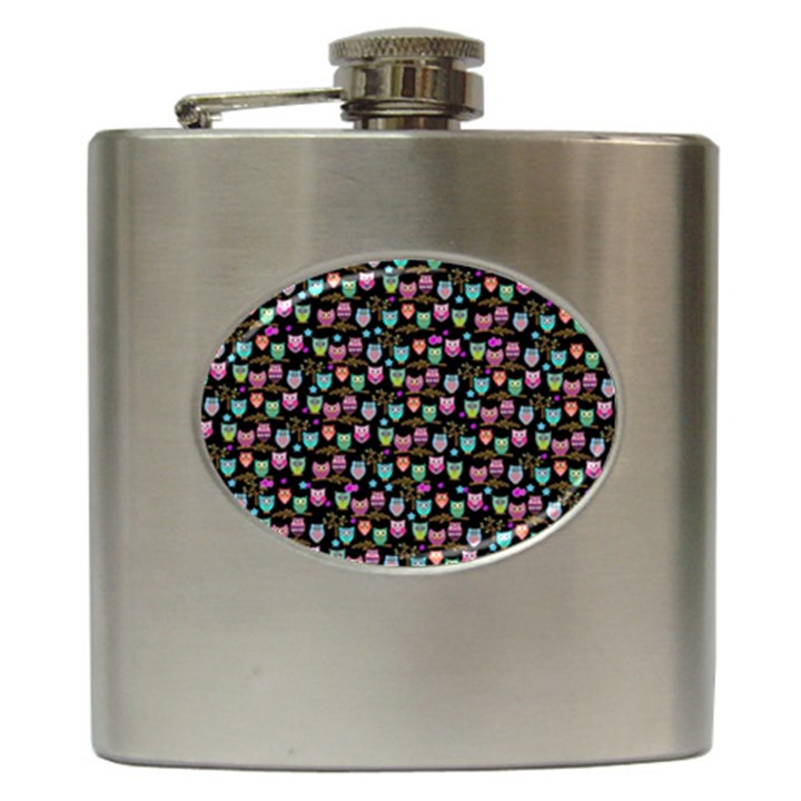 Happy Owls Hip Flask