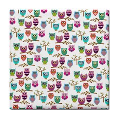 Happy Owls Ceramic Tile