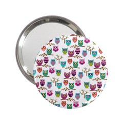 Happy Owls Handbag Mirror (2 25 )