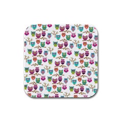 Happy Owls Drink Coasters 4 Pack (square)