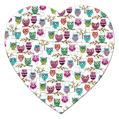 Happy Owls Jigsaw Puzzle (heart) by Ancello