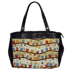 Autumn Owls Oversize Office Handbag (one Side) by Ancello