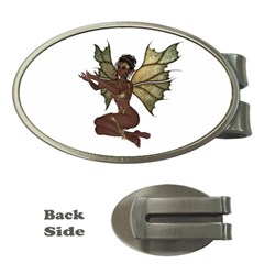 Faerie Nymph Fairy With Outreaching Hands Money Clip (oval) by goldenjackal