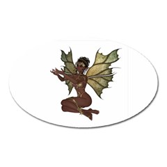 Faerie Nymph Fairy With Outreaching Hands Magnet (oval) by goldenjackal