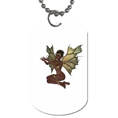 Faerie Nymph Fairy With Outreaching Hands Dog Tag (two-sided)  by goldenjackal