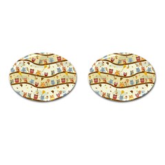 Autumn Owls Cufflinks (oval)