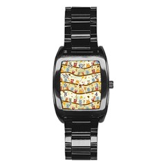 Autumn Owls Stainless Steel Barrel Watch by Ancello